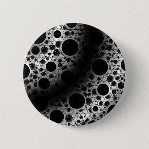 Ruimtebundelspillen - wit/zwart ronde button 5,7 cm