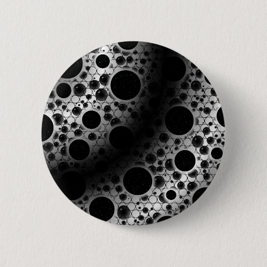 Ruimtebundelspillen - wit/zwart ronde button 5,7 cm (Voorkant)