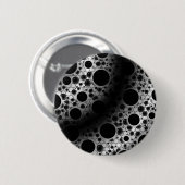 Ruimtebundelspillen - wit/zwart ronde button 5,7 cm (Voorkant /achterkant)
