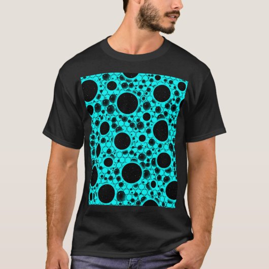 Ruimtebundelspots - Cyaan T-shirt (Voorkant)