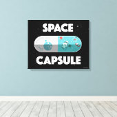 Ruimtecapsule Canvas Afdruk (Insitu (Houten vloer))