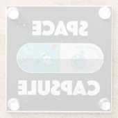 Ruimtecapsule Glazen Onderzetter (Achterkant)