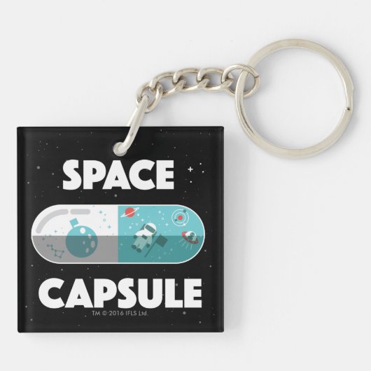Ruimtecapsule Sleutelhanger (Achterkant)