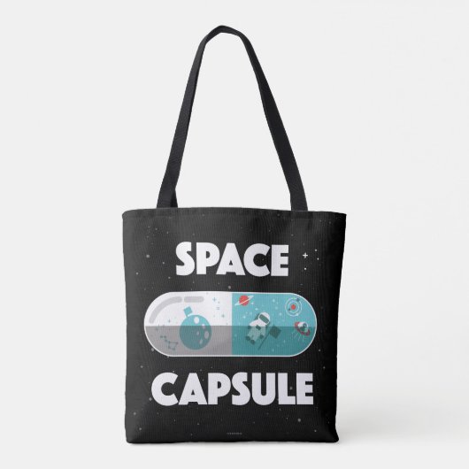 Ruimtecapsule Tote Bag (Achterkant)