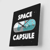 Ruimtecapsule Vierkante Klok (Hoek)