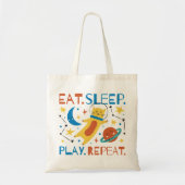 Ruimtecat afspelen tote bag (Voorkant)