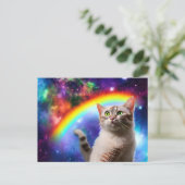 Ruimtecat Briefkaart (Staand voorkant)