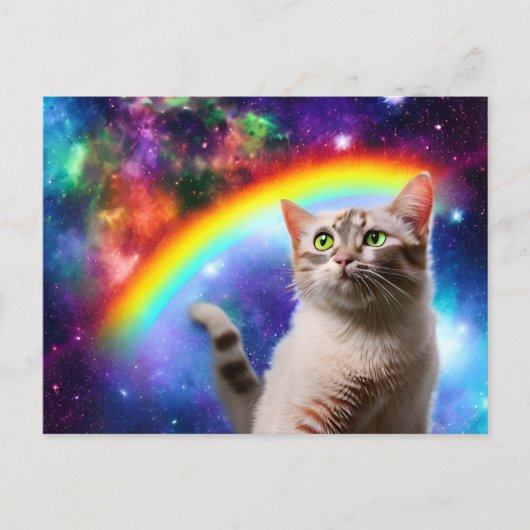 Ruimtecat Briefkaart (Voorkant)