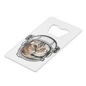 Ruimtecat Creditkaart Flessenopener (Achterkant Gekanteld)