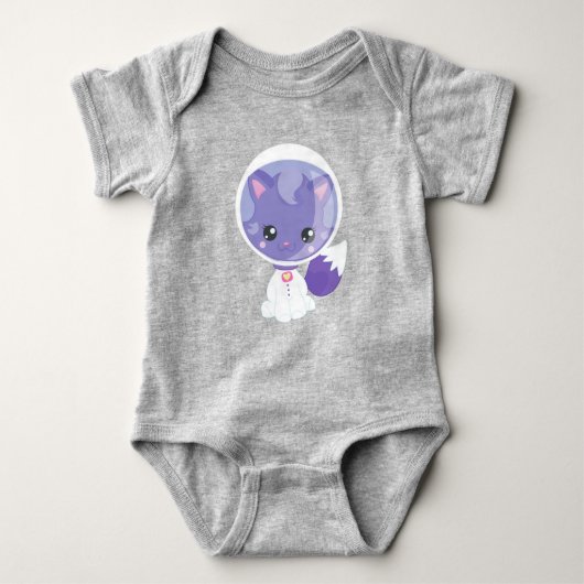 Ruimtecat, Cute Cat, Astronaut, Cosmonaut, Ruimtev Romper (Voorkant)