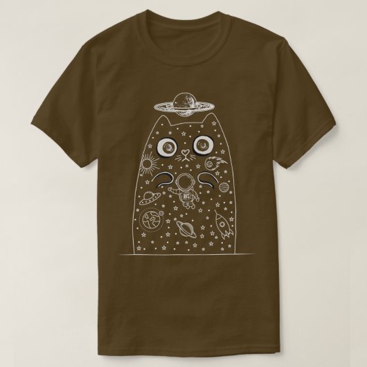 Ruimtecat Doodle Galaxy Cat Cute Kitten Kinder T-shirt (Design voorkant)