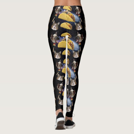 Ruimtecat en taco's leggings (Achterkant)