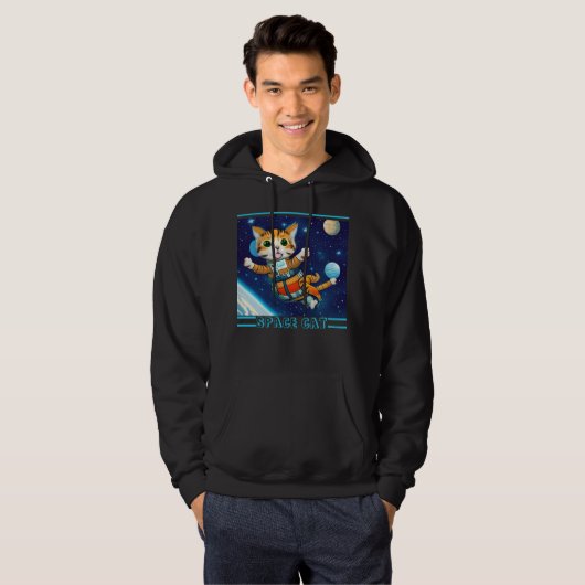 Ruimtecat Hoodie (Voorkant volledig)