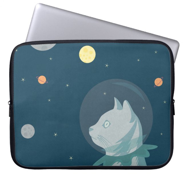 Ruimtecat Laptop Sleeve (Voorkant)