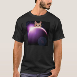 Ruimtecat Planet LOL Funny Mannen Shirt