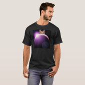 Ruimtecat Planet LOL Funny Mannen Shirt (Voorkant volledig)