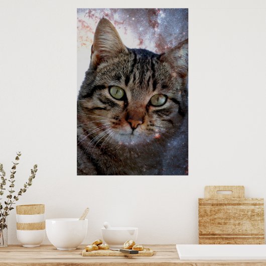 Ruimtecat Poster (Keuken)