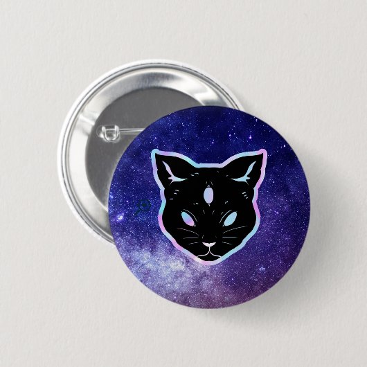 Ruimtecat Ronde Button 5,7 Cm (Voorkant /achterkant)