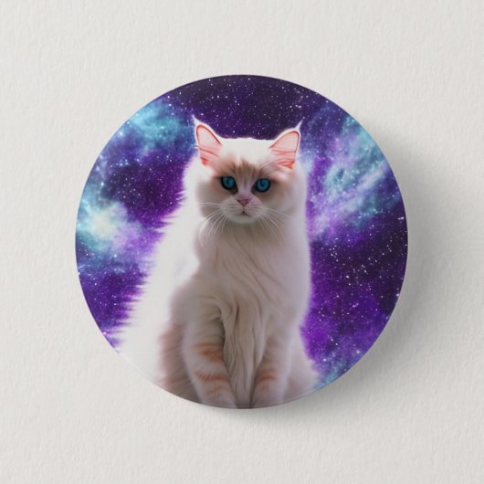 Ruimtecat Ronde Button 5,7 Cm (Voorkant)