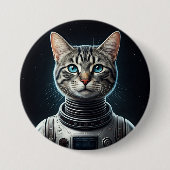 Ruimtecat Ronde Button 7,6 Cm (Voorkant)