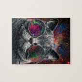 Ruimtecat Wearing Goggles voor de melkweg Legpuzzel (Horizontaal)