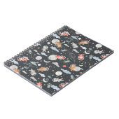 Ruimtedieren - donkerstalen blauwe textuur notitieboek (Linkerzijde)