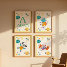 Ruimtedieren Kunstprint Koala