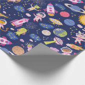 Ruimtedieren Verpakkingspapier Cadeaupapier (Hoek)