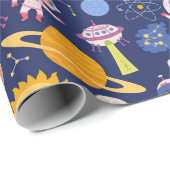 Ruimtedieren Verpakkingspapier Cadeaupapier (Rol Hoek)