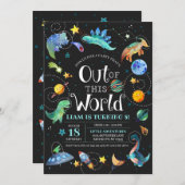 Ruimtedinosaurus uit deze wereld melkweg-dag kaart (Voorkant / Achterkant)