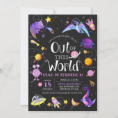 Ruimtedinosaurus uit deze wereld melkweg-dag kaart (Voorkant)