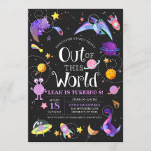 Ruimtedinosaurus uit deze wereld melkweg-dag