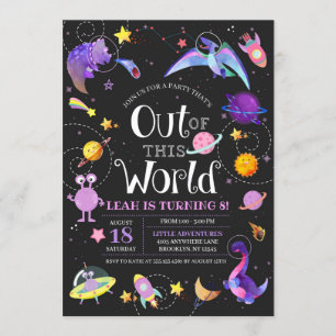 Ruimtedinosaurus uit deze wereld melkweg-dag kaart