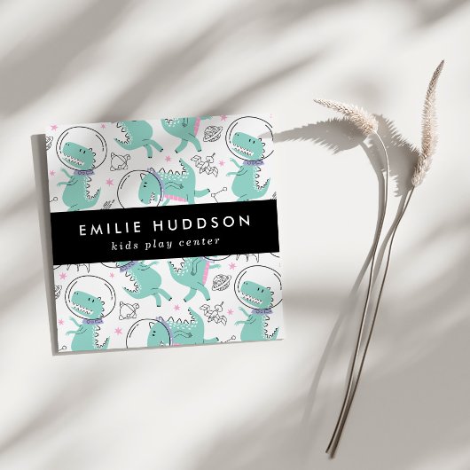 Ruimtedinosaurussen, Kinder speelcentrum, activite Vierkante Visitekaartje