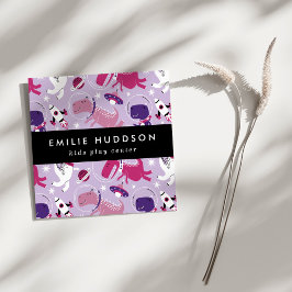 Ruimtedinosaurussen, Kinder speelcentrum, activite Vierkante Visitekaartje