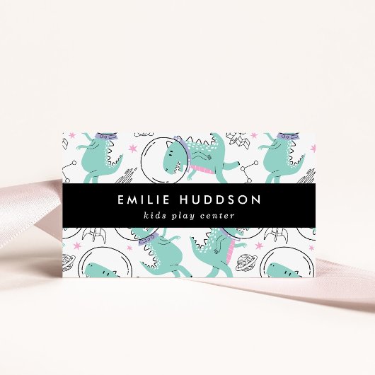 Ruimtedinosaurussen, Kinder speelcentrum, activite Visitekaartje