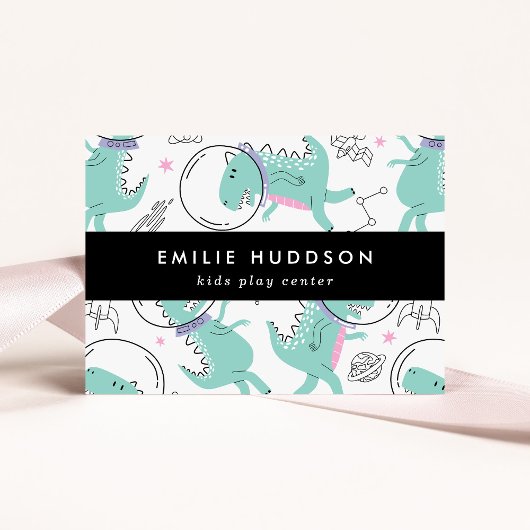 Ruimtedinosaurussen, Kinder speelcentrum, activite Visitekaartje