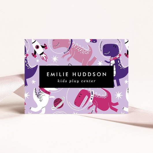 Ruimtedinosaurussen, Kinder speelcentrum, activite Visitekaartje