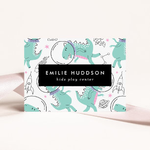 Ruimtedinosaurussen, Kinder speelcentrum, activite Visitekaartje