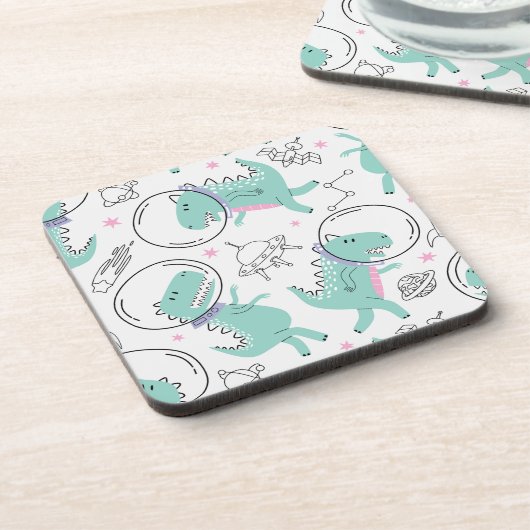 Ruimtedinosaurussen, Schattigee dinosaurussen, rui Bier Onderzetter (Linkerzijde)