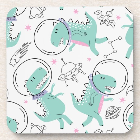 Ruimtedinosaurussen, Schattigee dinosaurussen, rui Bier Onderzetter (Voorkant)