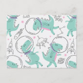 Ruimtedinosaurussen, Schattigee dinosaurussen, rui Briefkaart (Voorkant)