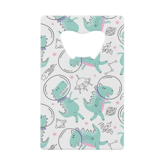 Ruimtedinosaurussen, Schattigee dinosaurussen, rui Creditkaart Flessenopener (Voorkant)