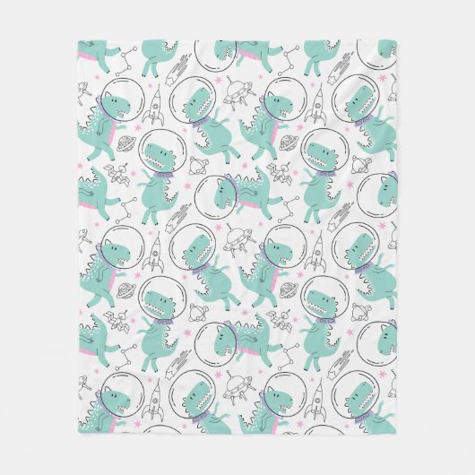 Ruimtedinosaurussen, Schattigee dinosaurussen, rui Fleece Deken (Voorkant)