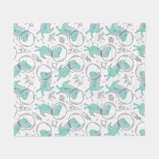 Ruimtedinosaurussen, Schattigee dinosaurussen, rui Fleece Deken (Voorkant (Horizontaal))
