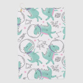 Ruimtedinosaurussen, Schattigee dinosaurussen, rui Golfhanddoek (Voorkant)