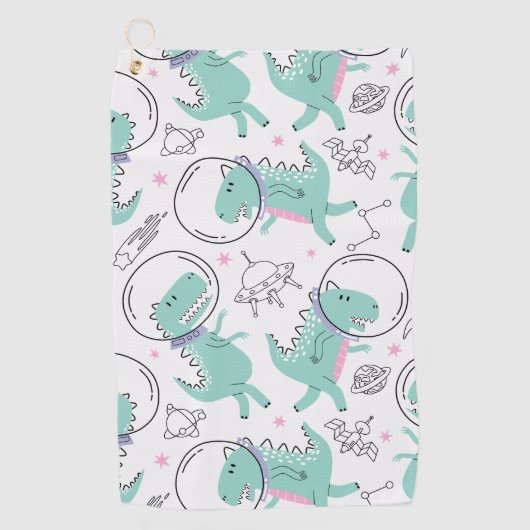 Ruimtedinosaurussen, Schattigee dinosaurussen, rui Golfhanddoek (Voorkant)