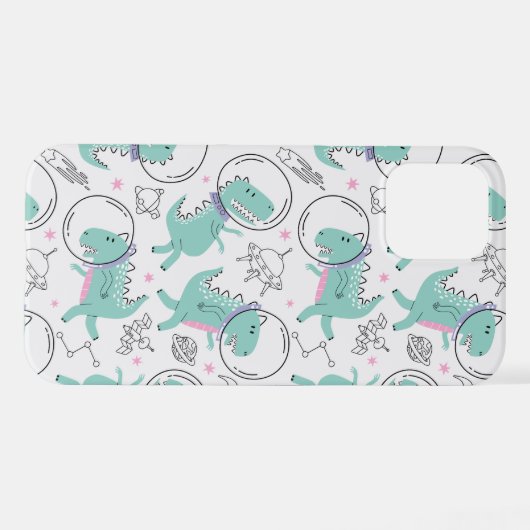 Ruimtedinosaurussen, Schattigee dinosaurussen, rui iPhone Hoesje (Achterkant horizontaal)