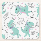 Ruimtedinosaurussen, Schattigee dinosaurussen, rui Kartonnen Onderzetters (Voorkant)