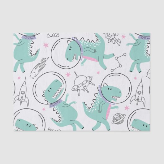Ruimtedinosaurussen, Schattigee dinosaurussen, rui Tissuepapier (Voorkant)